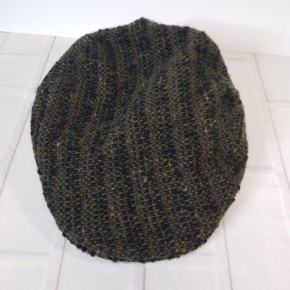 Cool Vintage Studio Donegal Brown Wool Flat Cap Mens L Made in Ireland Hat - Picture 3 of 8